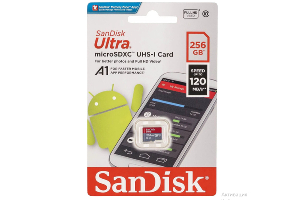 Карта памяти microsd sandisk ultra 256gb uhs i sdsqua4 256g gn6mn